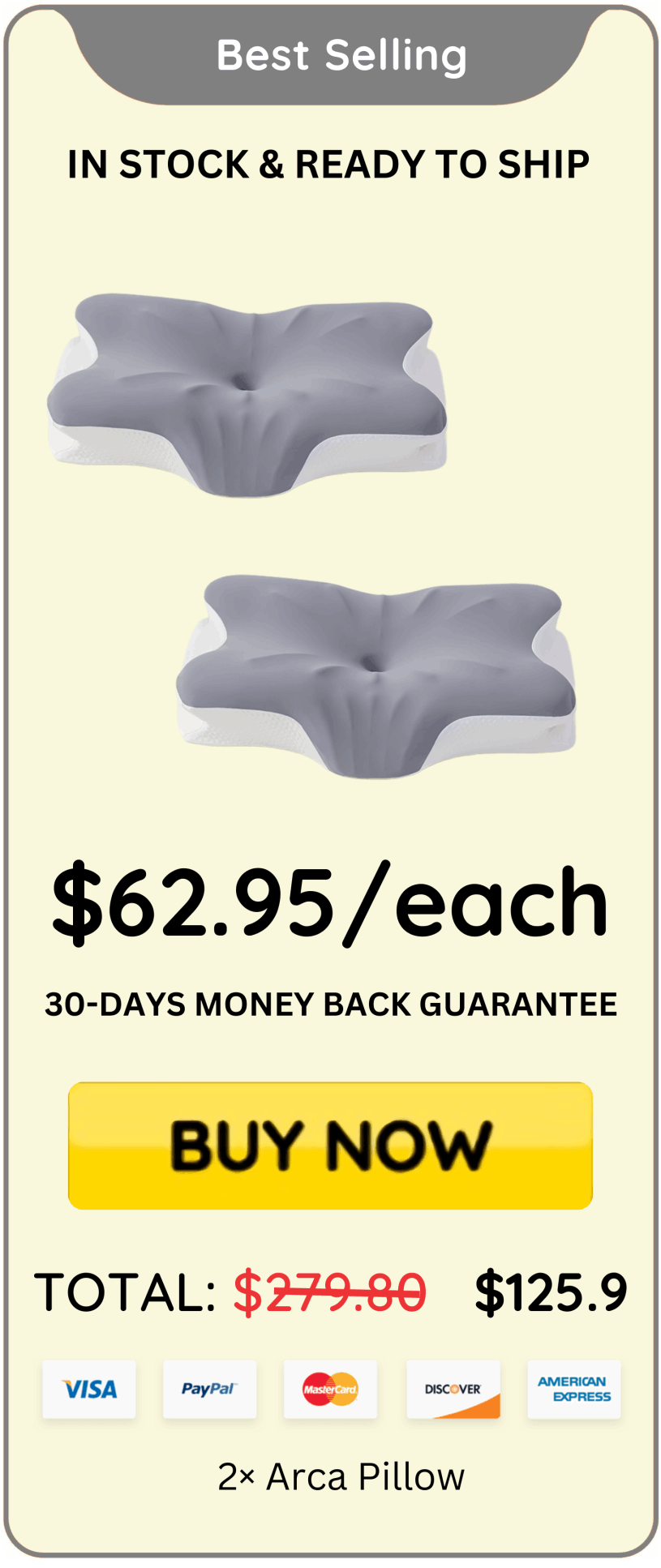 Arca Pillow offer price 